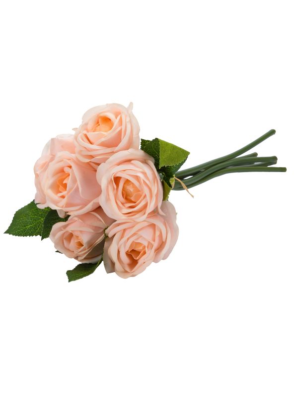 Букет розовых роз/6/32 real touch