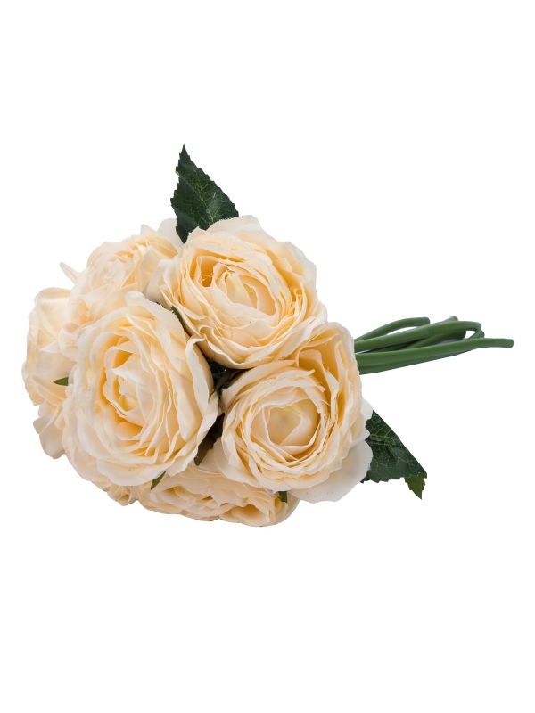 Букет чайных роз, персиковые, 7 бутонов