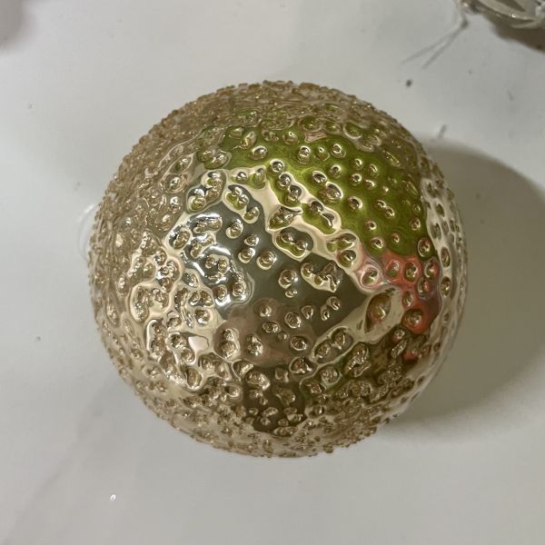 Елочная игрушка / Золотой шар / Vintage SIA Home Fashion France