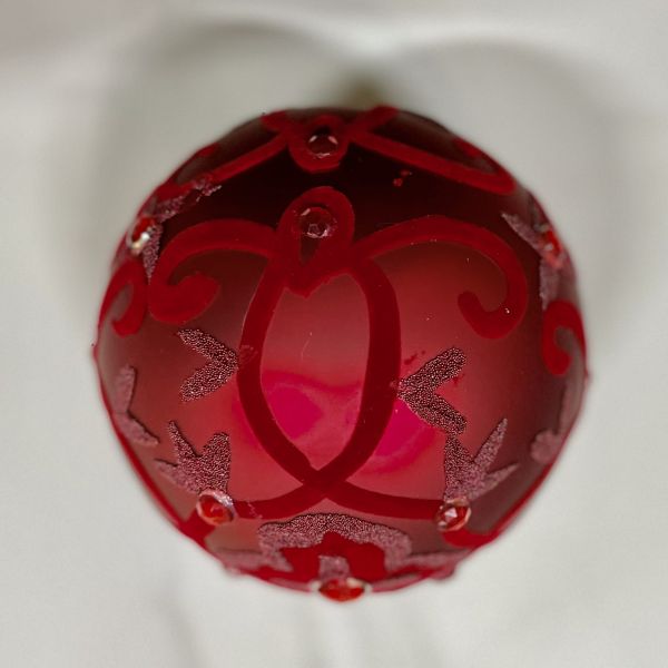 Елочная игрушка / Красный шар Large / Vintage SIA Home Fashion France