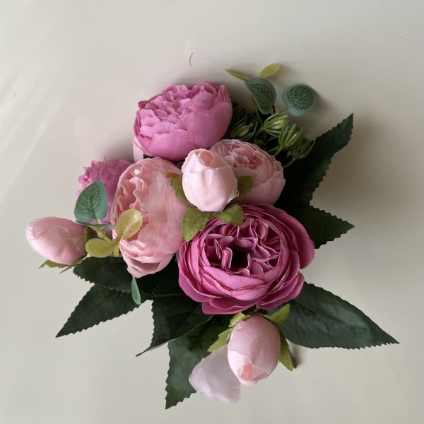 Букет пионовидных роз/ розовые 