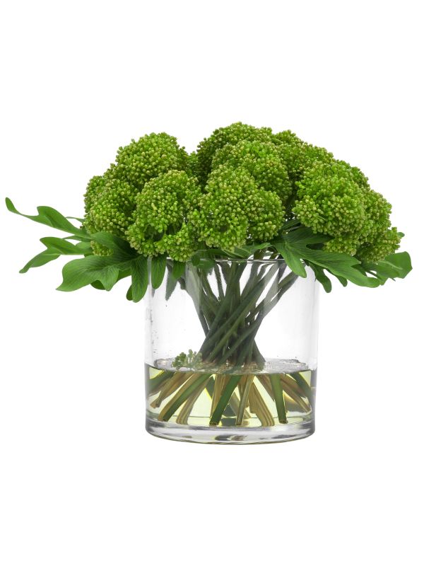 Декоративная каликарпа в стеклянной вазе, 27 см. Bloomr