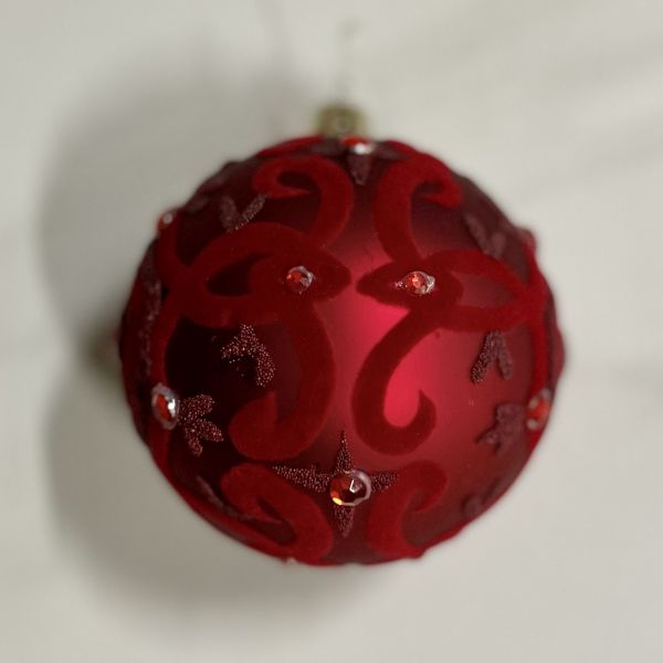 Елочная игрушка / Красный шар Vintage SIA Home Fashion France